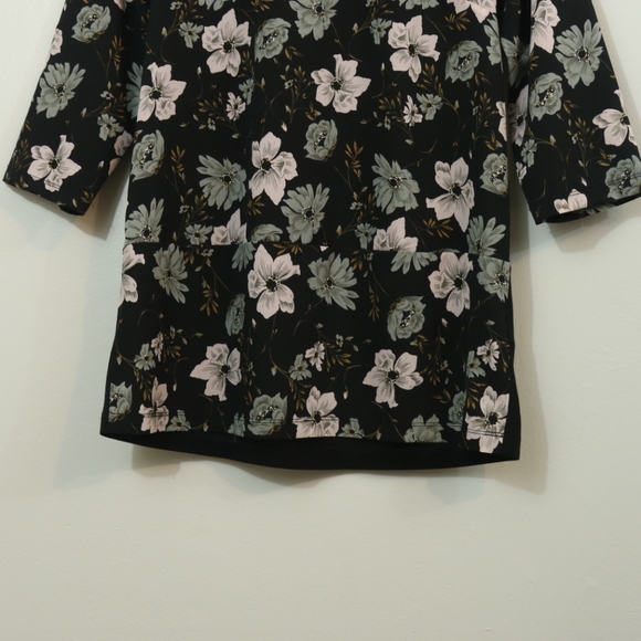 French Connection Mixed Media Floral Print Top - Picture 3 of 8